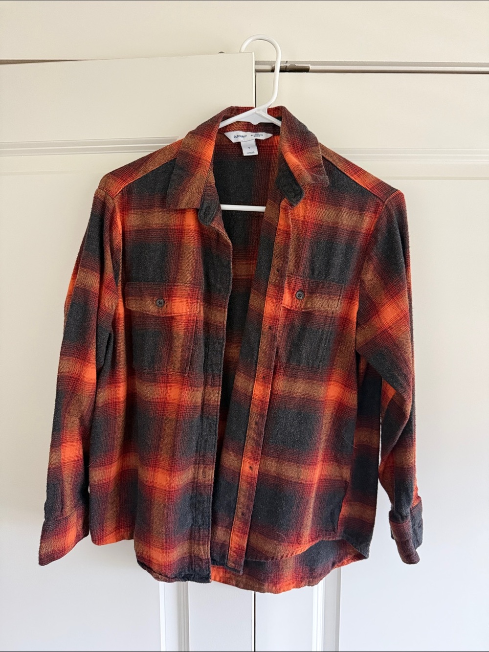 Old Navy evermore orange flannel